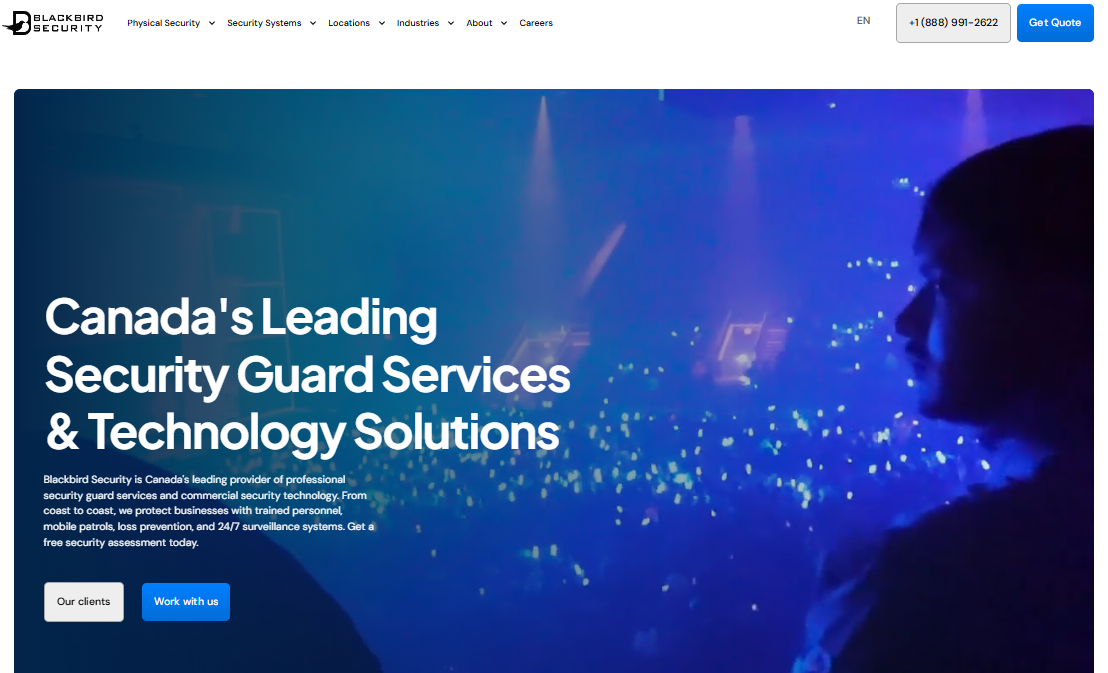 Blackbird Security guard services for businesses in Vancouver.