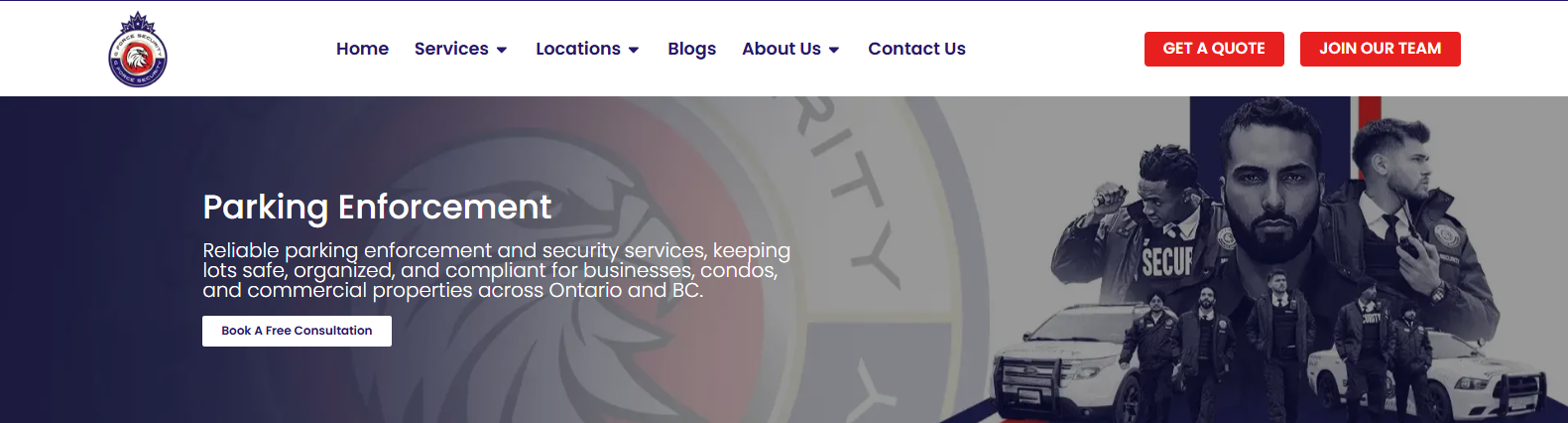 Commercial parking lot security services in Vancouver.