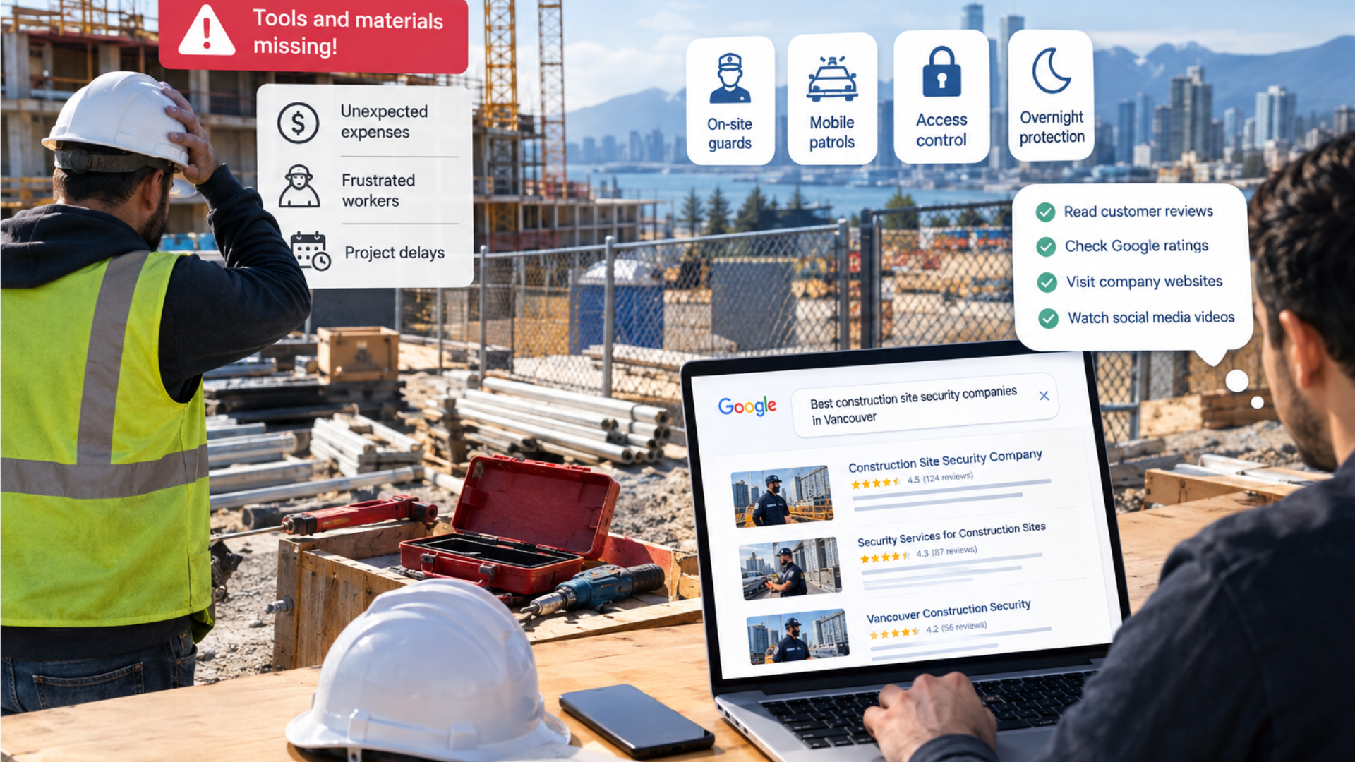 Construction site security companies in Vancouver.