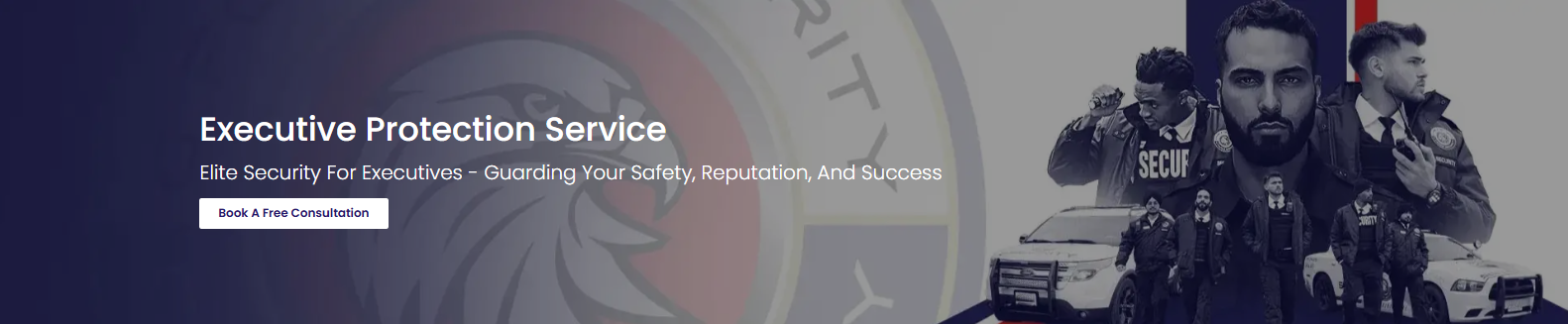 Security professional providing executive protection for a business leader.