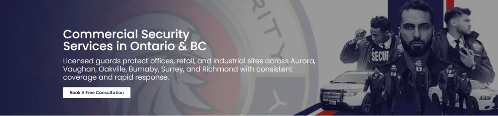 G Force Security commercial security services in Vancouver.