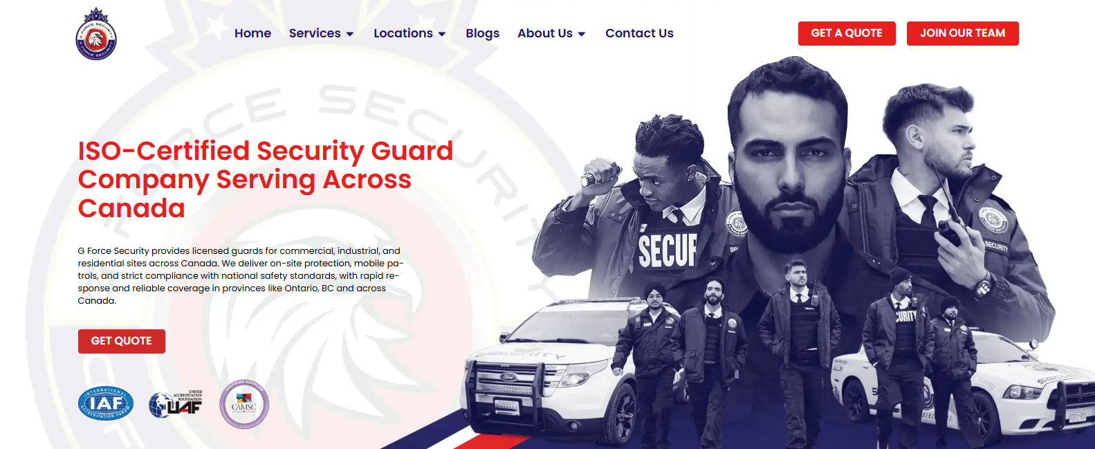 G Force Security commercial security company in Vancouver.