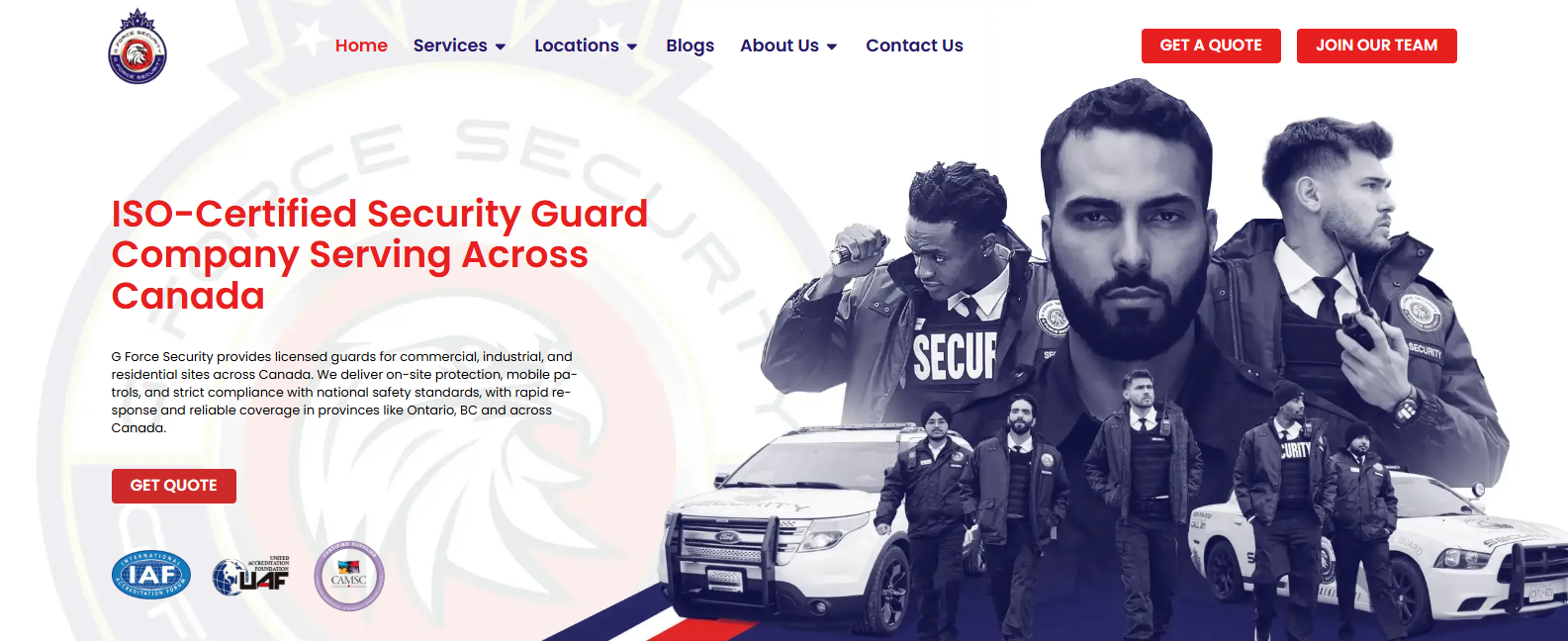 G Force Security providing security guard services in Vancouver.