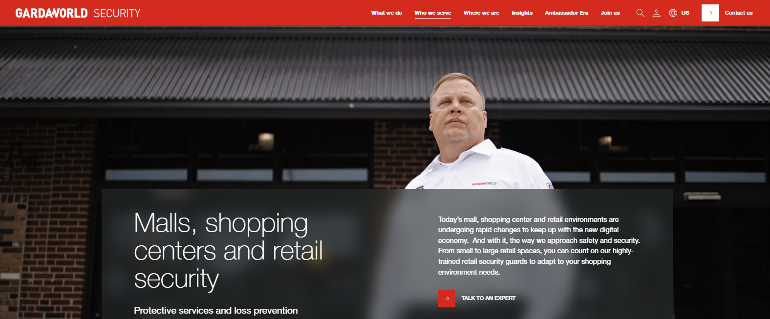 GardaWorld retail security services for stores and shopping centres.