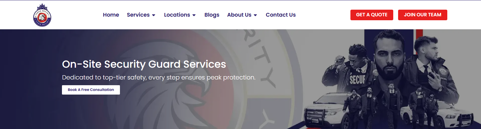 On-site commercial security guard services in Vancouver.
