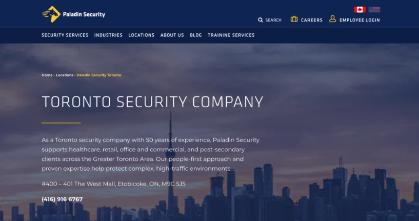 Paladin Security guard services for businesses in Vancouver.