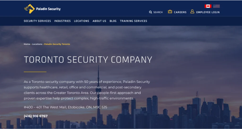 Paladin Security commercial security services in Vancouver.
