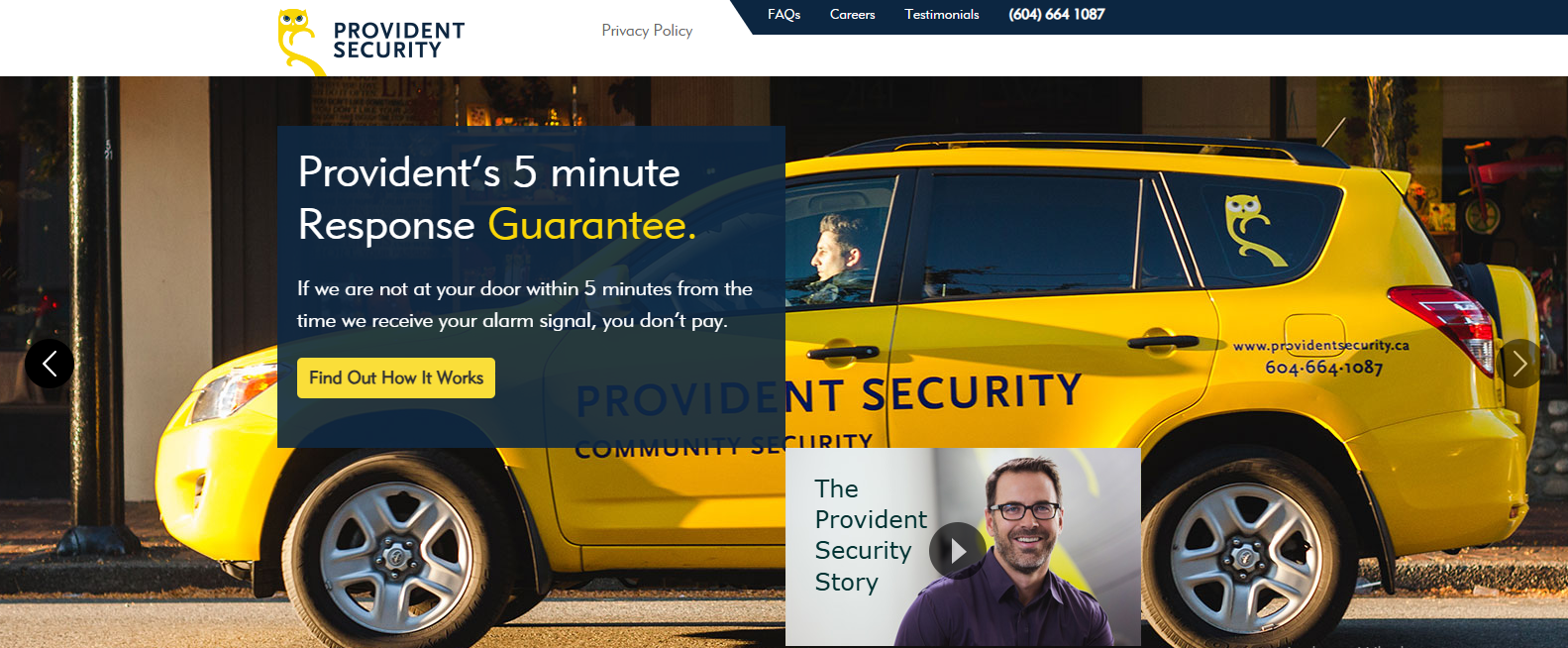 Provident Security commercial security services in Vancouver.