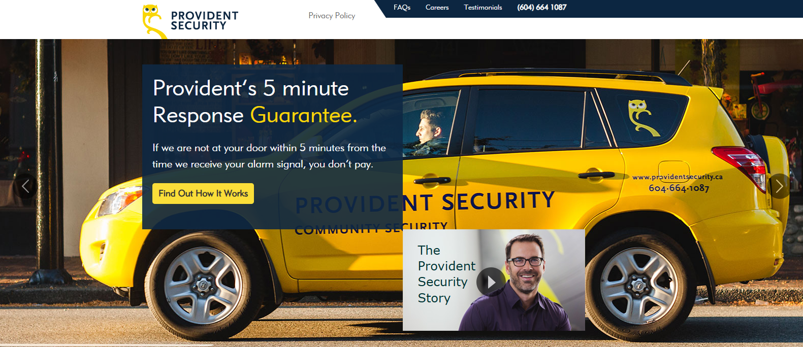 Provident Security commercial security services in Vancouver.