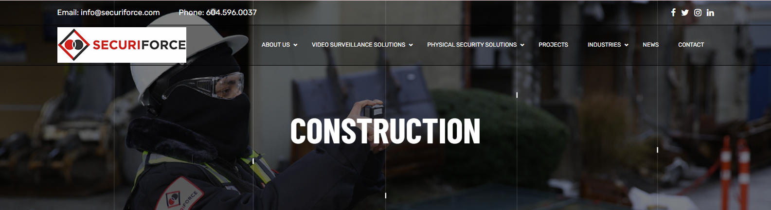 Securiforce construction site security services in Vancouver.